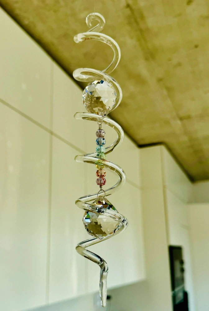 Feng shui spirála s čaker korálky