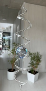Spirála s BAREVNOU kuličkou 4 cm